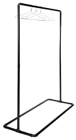 kledingrek Kazan 100 x 48 x 160 cm RVS zwart