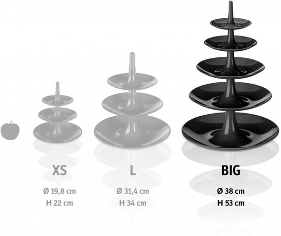 etag&egrave;re Babell 38 x 53 cm wit 5-delig maat Big