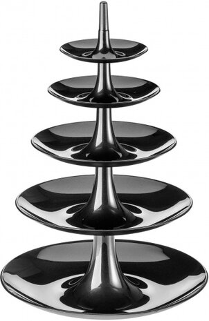 etag&egrave;re Babell 38 x 53 cm zwart 5-delig maat Big