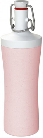 drinkfles Plopp To Go 425 ml roze/wit