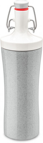 drinkfles Plopp To Go 425 ml grijs/wit