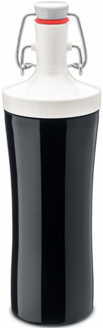 drinkfles Plopp To Go 425 ml zwart/wit