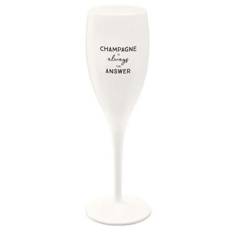 champagneglas champagne always the answer 100 ml wit