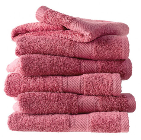 gastendoekje H&eacute;l&egrave;ne katoen roze 6 stuks