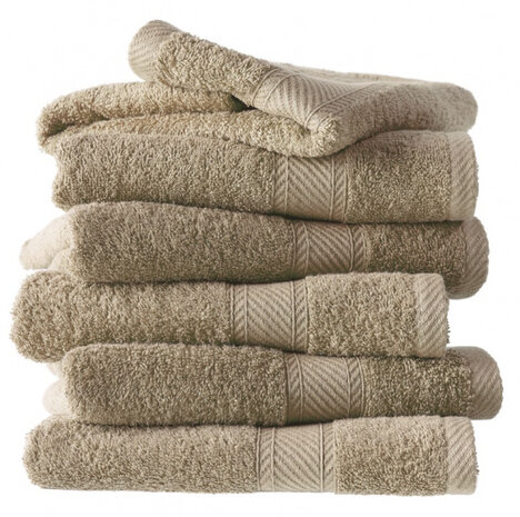 gastendoekje H&eacute;l&egrave;ne katoen beige 6 stuks
