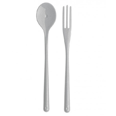 bestekset Napoli 21 cm grijs 2-delig