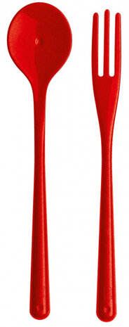bestekset Napoli 21 cm rood 2-delig