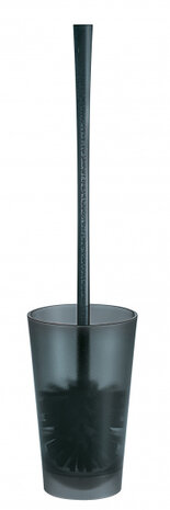 toiletborstel met houder 10,4 x 46 cm zwart