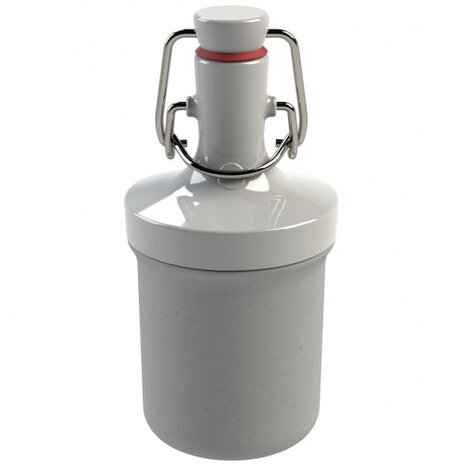 mini drinkfles Plopp To Go 200 ml 7,5 x 15 cm grijs