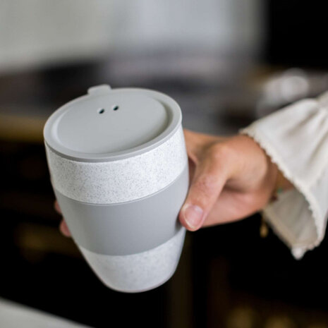 thermosbeker Aroma To Go 2.0 400 ml wit/grijs