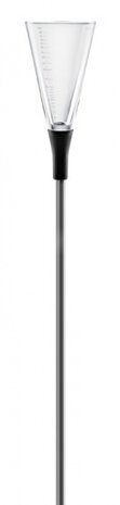 regenmeter 12,7 x 116 cm RVS/glas transparant
