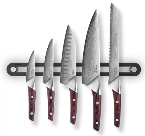 messenhouder Nordic Kitchen magnetisch 40 cm RVS zwart
