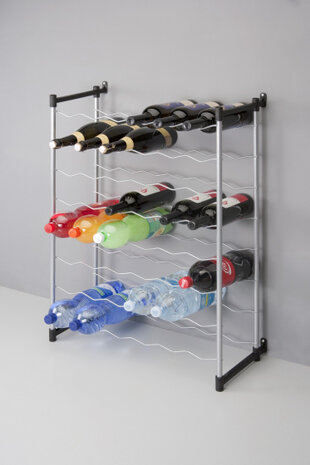 wijnrek Merlot unisex 58 x 26 x 83 cm zilver