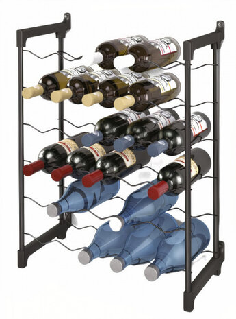 wijnrek Chianti unisex 50 x 27 x 61 cm zwart