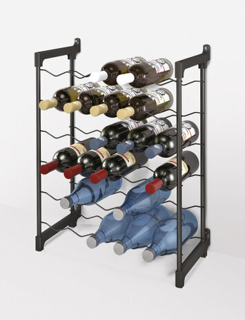 wijnrek Chianti unisex 50 x 27 x 61 cm zwart