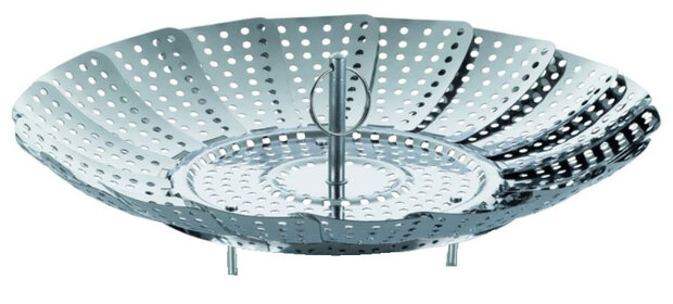 groenten stomer Rosi 14 cm rvs zilver