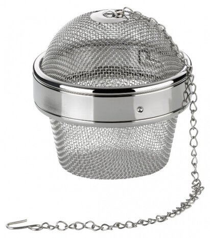 thee- en kruidenzeef Aromi 9 cm RVS zilver