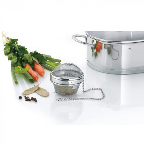 thee- en kruidenzeef Aromi 9 cm RVS zilver