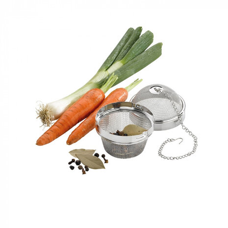 thee- en kruidenzeef Aromi 9 cm RVS zilver