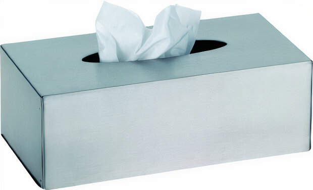 tissuebox Clean 26 x 13,5 x 9 cm RVS zilver
