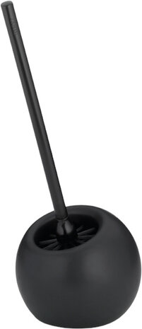 toiletborstel Mara met houder 16,5 x 41 cm keramiek zwart