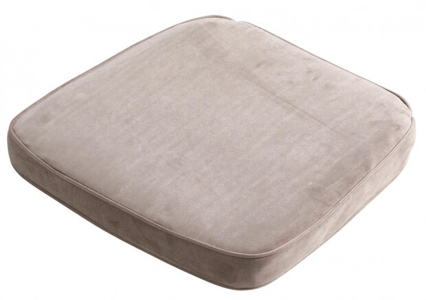 zitkussen Velvet 48 x 46 x 5 cm cm katoen taupe