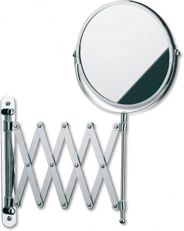 spiegel Avita met wandbevestiging 18,5 x 35,5 cm staal zilver