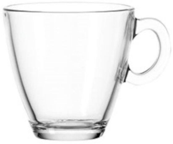 koffieglas Brasil 220 ml 8,5 cm glas transparant