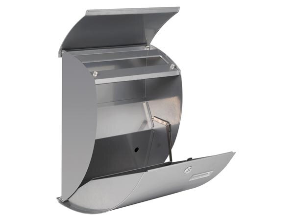 brievenbus Nice 31 x 40 cm RVS zilver