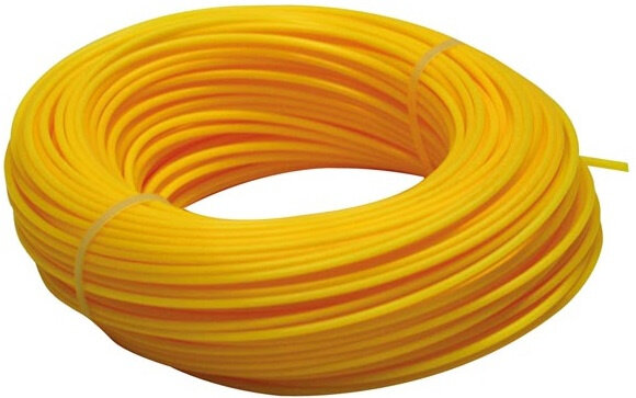 trimmerdraad 100 meter x 2 mm nylon geel