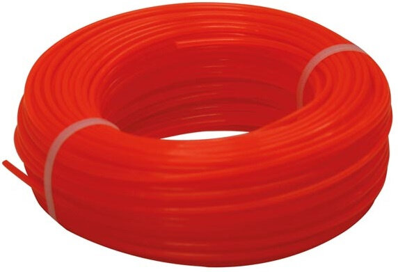 trimmerdraad 50 meter x 2,4 mm nylon rood