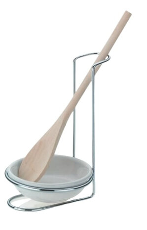 lepelhouder Butler 12 x 6 cm staal grijs/zilver
