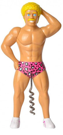 kurkentrekker Beach Boy 8 x 4 x 20 cm beige/roze/geel