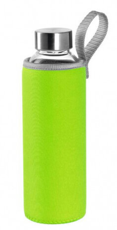 drinkfles 500 ml glas groen/transparant