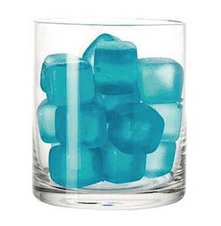 ijsblokjes Fresco 3 x 3 cm siliconen blauw 18 stuks
