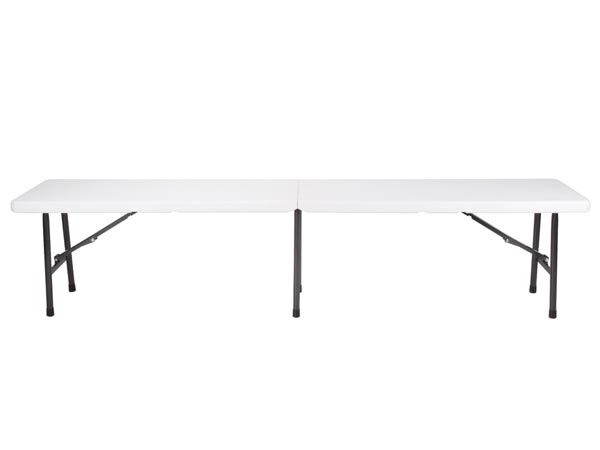 vouwbank 183 x 28 x 43 cm polyethyleen/staal wit