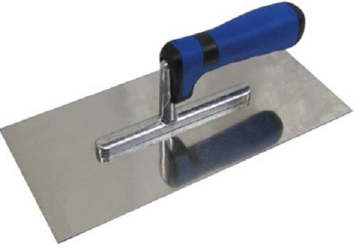 plakspaan 28 x 13 cm RVS zilver