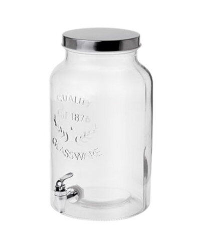 drankdispenser Fresh 5,8 liter glas transparant 2-delig