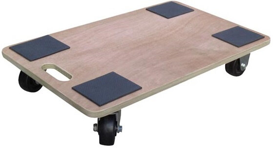 meubelverplaatser 65 x 40 cm hout/rubber bruin