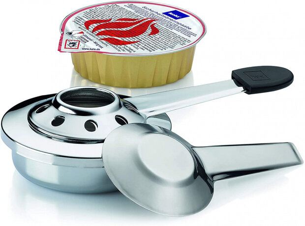 branderset Vulcano 21,5 cm rvs zilver 3-delig
