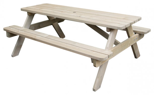 picknicktafel 151 x 180 x 69,8 cm hout naturel