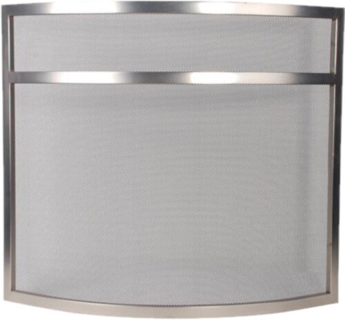 haardscherm 72,5 x 63,5 cm rvs zilver