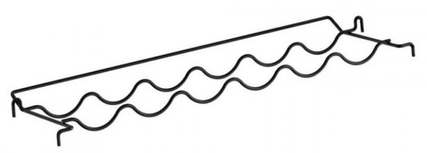 wijnrek ophangbaar 68 x 21 cm staal zwart