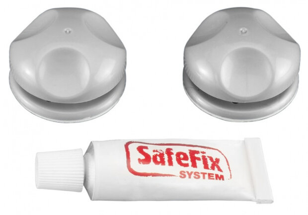 fixatieset Viva 4 x 2 cm staal zilver 3-delig