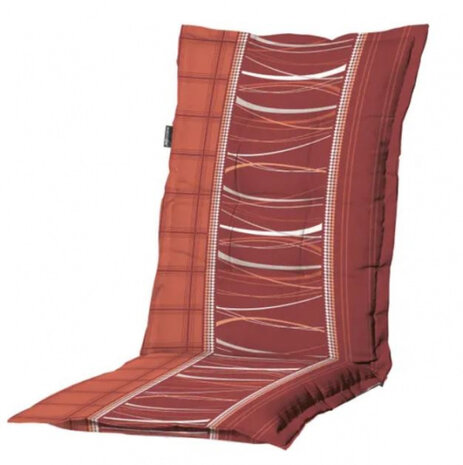 tuinstoelkussen Lines 105 x 50 cm polykatoen rood