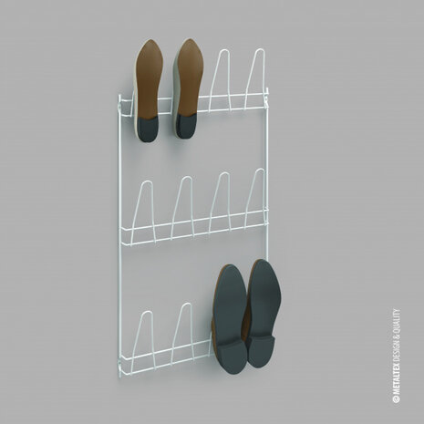 schoenenrek Penny 77 x 41 cm staal wit