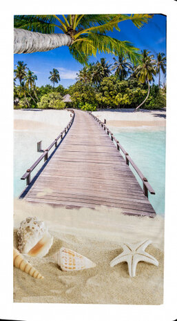 strandlaken Moana 100 x 180 cm velours bruin