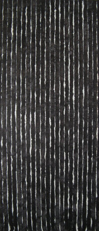 kattenstaartgordijn 220 x 90 cm pluche zwart