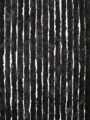 kattenstaartgordijn 220 x 90 cm pluche zwart
