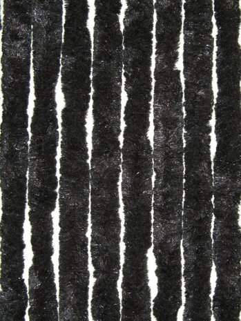 kattenstaartgordijn 220 x 90 cm pluche zwart